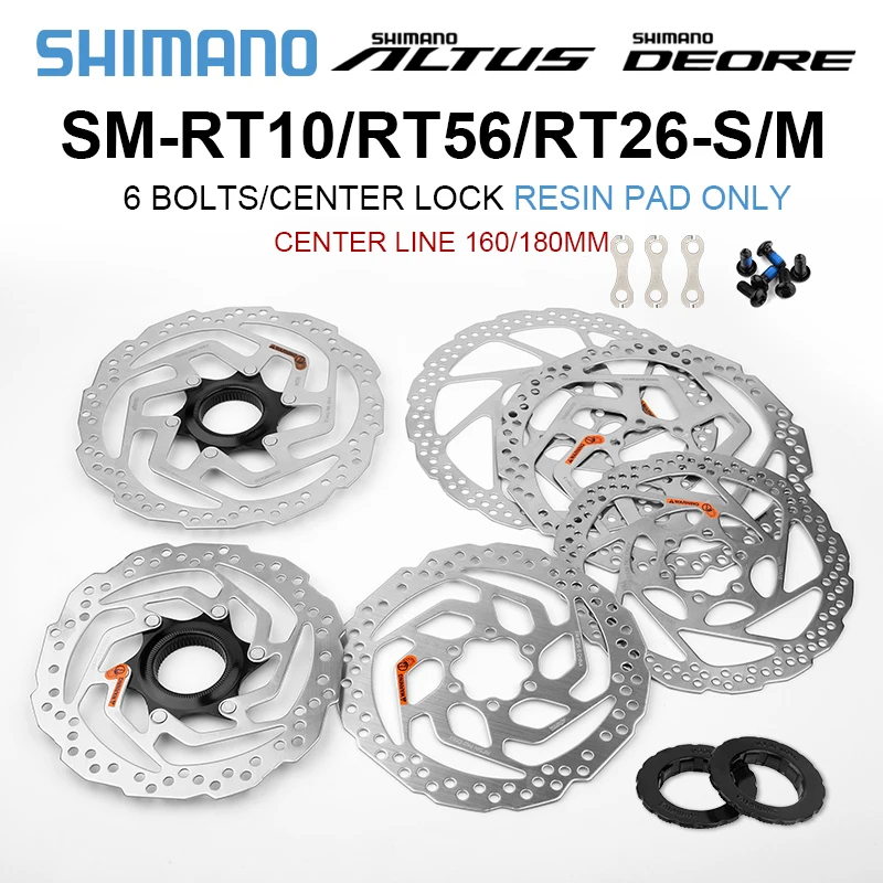 Shimano Deore โรเตอร์ SM RT56 RT26 160/180 มม.6 Bolt เบรคแผ่นดิสก์ ALTUS RT10 Center ล็อคโรเตอร์ MTB จักรยาน Hyraulic เบรคโรเตอร์สําหรับ XT ราคา ถูกที่สุด ดีลบีเคเค