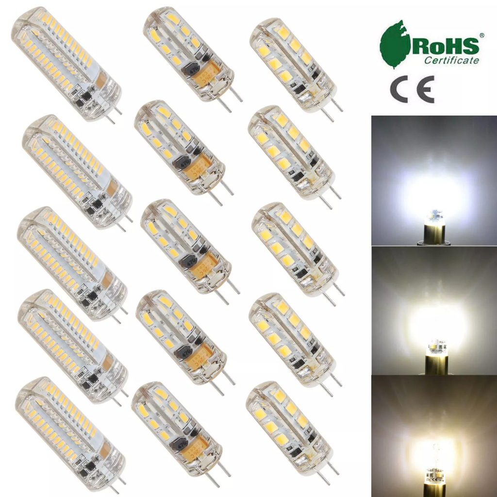 Mini G4 หลอดไฟ Led โคมระย้าซิลิโคนจี้ 12leds 64leds 48leds 24leds 3000k 220v โคมไฟข้าวโพดบ้านห้องนอนพลังงาน