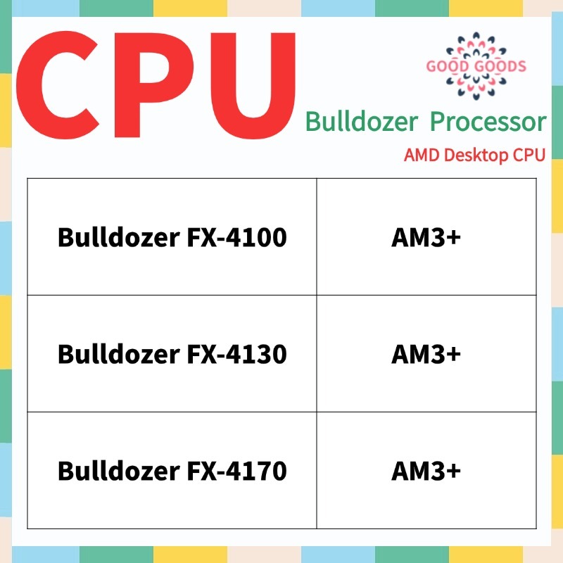 Fx-4100 FX-4130 FX-4170 AMD Bulldozer โปรเซสเซอร์ CPU เดสก์ท็อป AM3+ Socket938