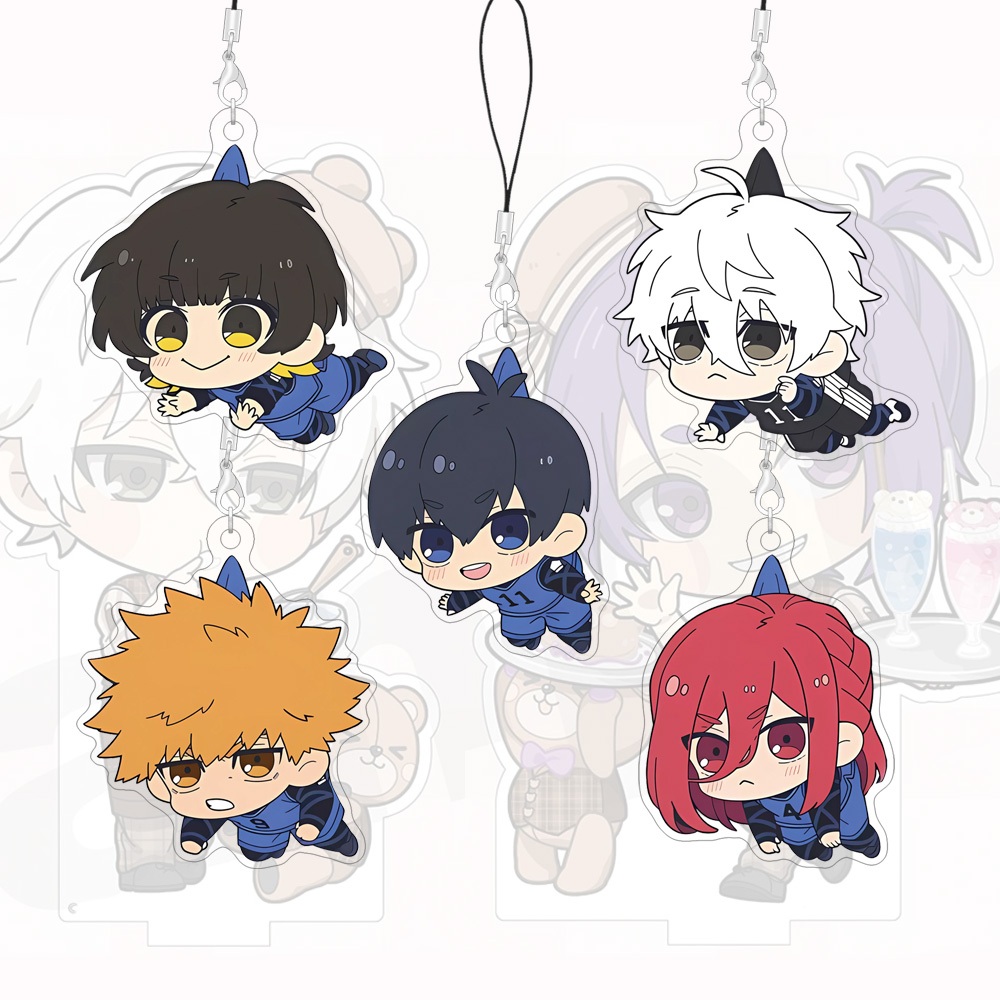 สายรัดโทรศัพท์ Blue Lock การ์ตูนกระเป๋าอะคริลิค Charms Animation Lanyards 55 มม.อุปกรณ์เสริมโทรศัพท์