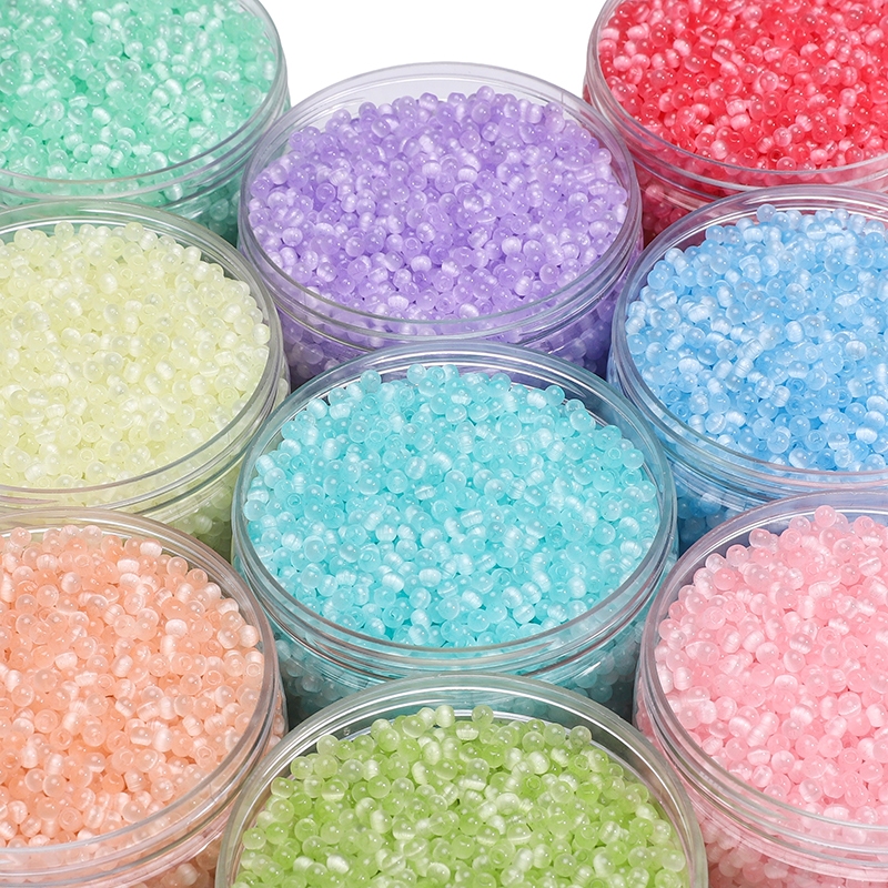 ลูกปัดแก้วเชคทรงเมล็ดพืช 10g/แพ็ค สำหรับ DIY งานเครื่องประดับแฟชั่นทำสร้อยข้อมือ