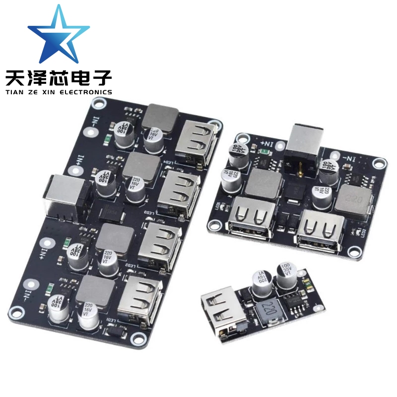 Qc3.0 QC2.0 USB DC-DC DC Step-Down Converter ชาร์จ Buck โมดูล 6-32V 9V 12V 24V to Fast Charger Circuit Board 5V Fast Charge