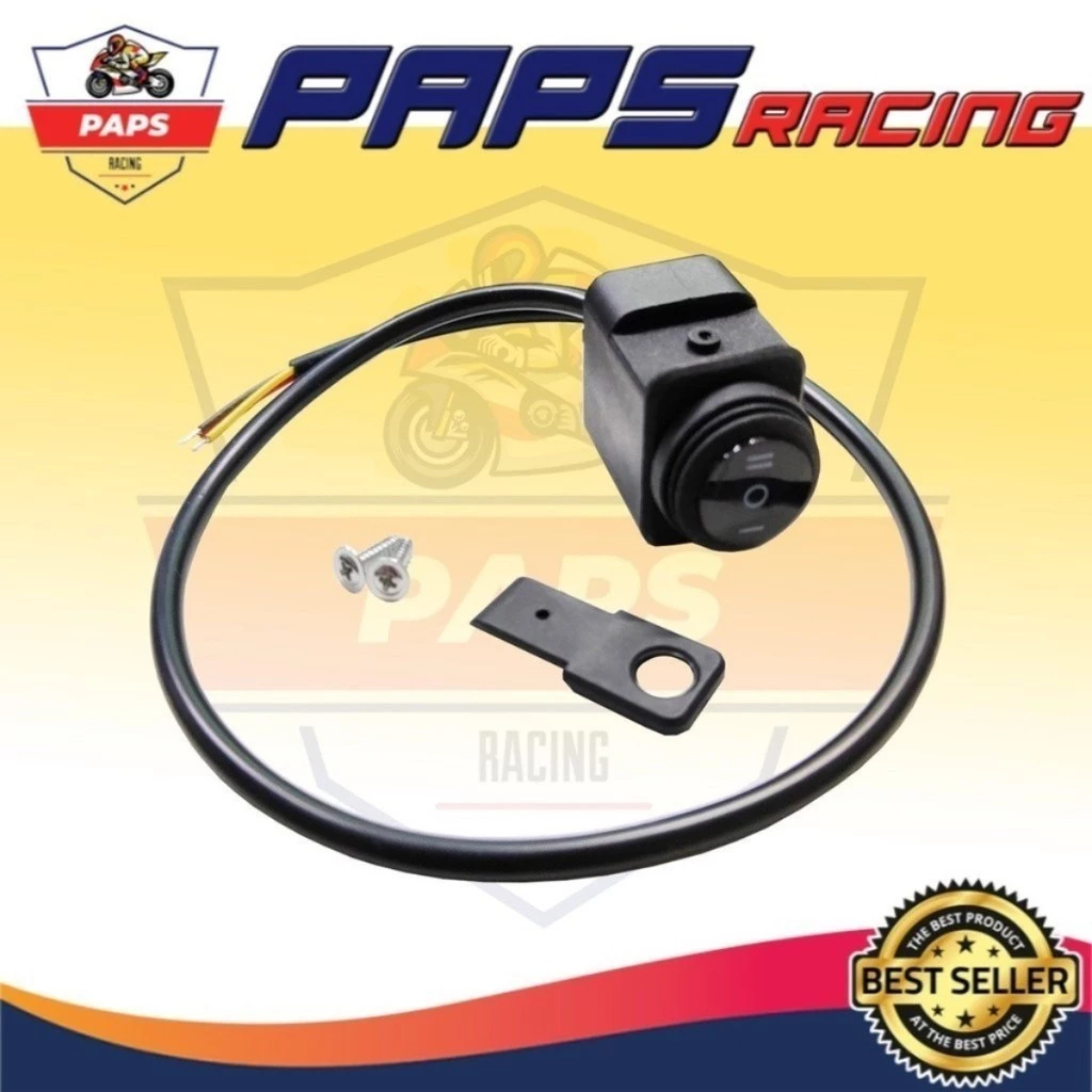กระจกไฟขับรถขนาดเล็ก LEFT/RIGHT Switch 3 Way Switch Hazard Fog Light Universal