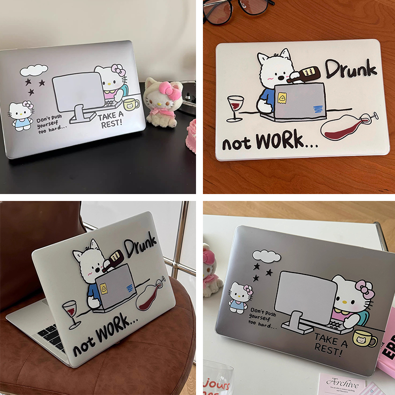 Funny Kitty และ Puppy Work พร้อมแป้นพิมพ์สําหรับ 2026 Macbook Neo A3404 Pro14 M5 A3434 Air13 M5 A3449 Air15 M5 A3448 Pro13 M1 M2 A2 A2338 Air13.6 M4 A32 A32 A2337 A2179