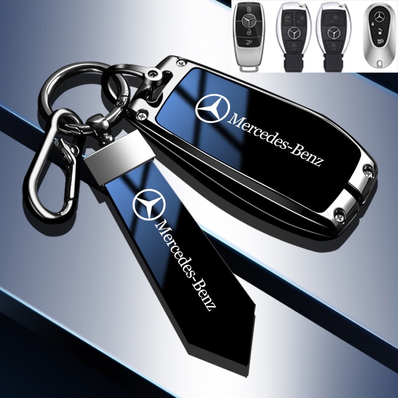 เคสกุญแจรถยนต์ เคสกุญแจรีโมทรถยนต์ Mercedes Benz ฝาครอบกุญแจรถ W212 C260l Gle350 A200l Glb220 Glc300 W204 W212 GLC GLA W205 E300l พวงกุญแจ