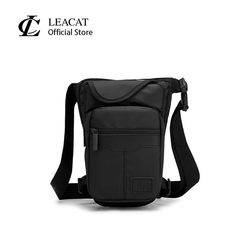 Leacat กระเป๋าคาดเอว ผ้าไนล่อน คุณภาพสูง คาดเอว คาดขา เหมาะกับขี่รถจักรยานยนต์ คาดอก ต้นขา สะโพก สําหรับผู้ชาย
