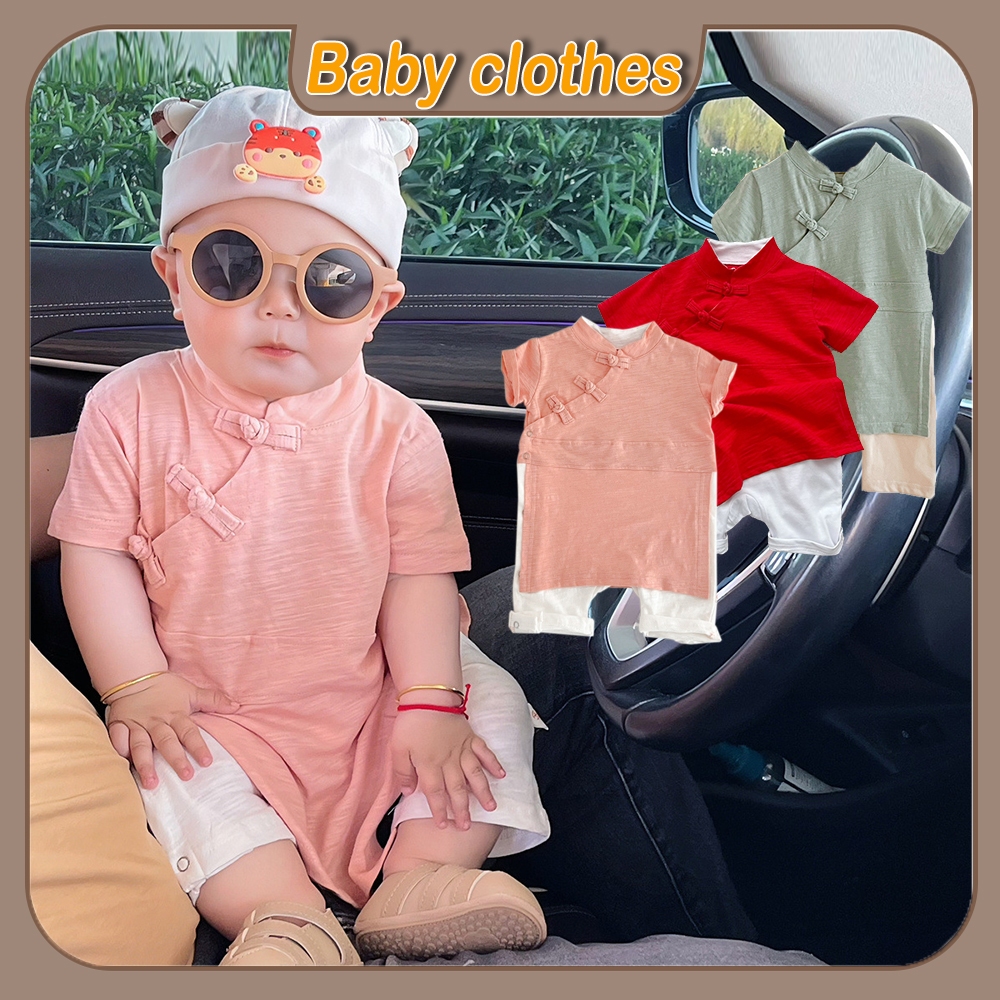 ใหม่เกิดจีน cheongsam ของขวัญคริสต์มาสเด็ก retro Tang เสื้อเสื้อผ้าเด็กทารก jumpsuit