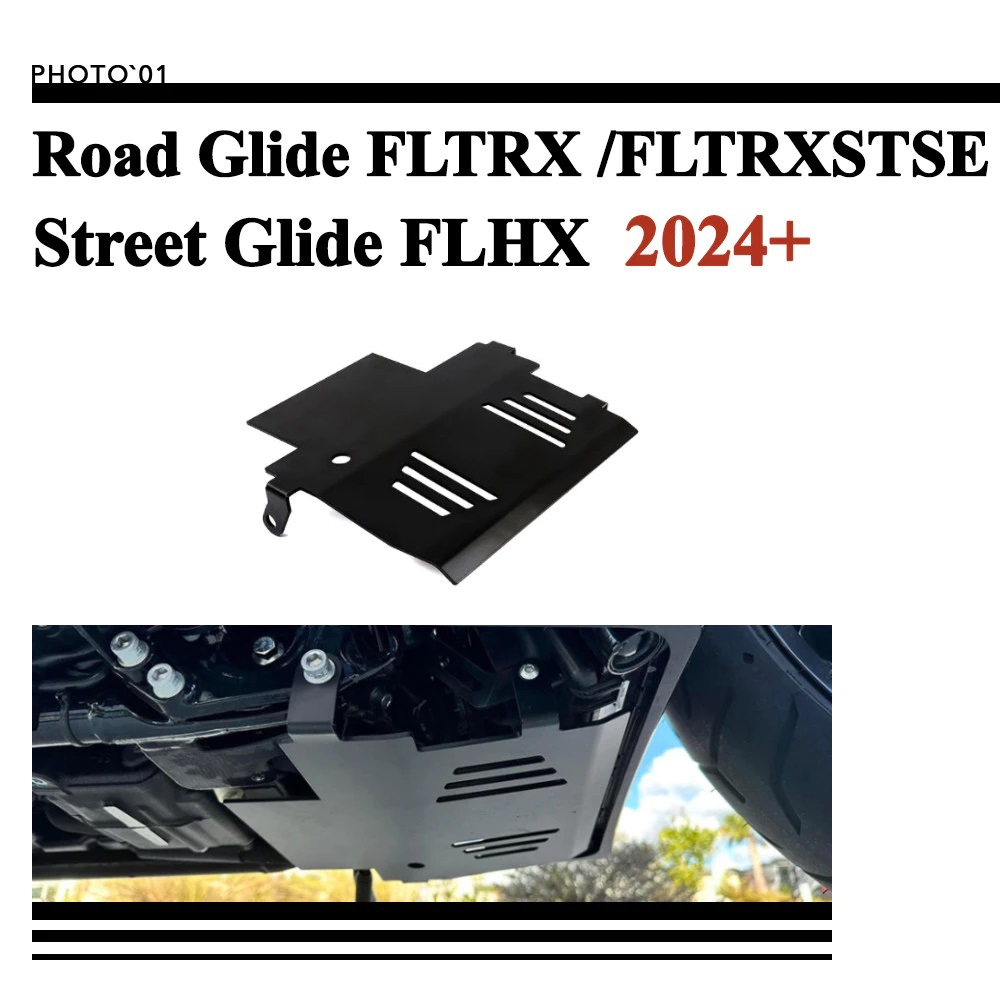 Psler การ์ดแคร้ง กันเครื่อง กันแคร้ง สําหรับ Harley CVO Road Glide Street Glide FLHX FLTRXSE Engine Cover Engine Guard Belly Pan Skid Plate 2024