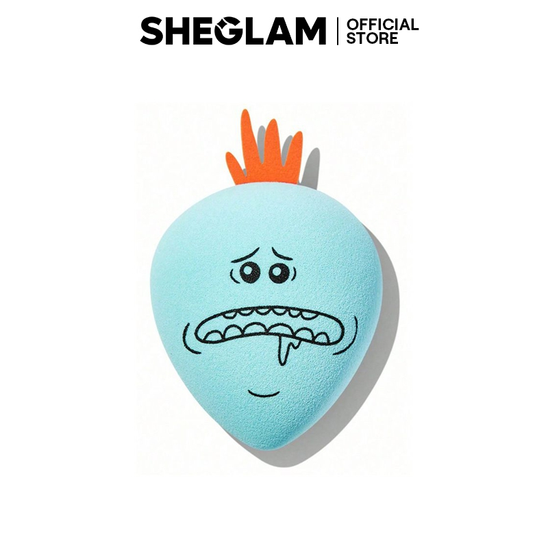 Rick and Morty X SHEGLAM นาย. Meeseeks Beauty Sponge Blending ฟองน้ําแต่งหน้าสําหรับ Liquid Cream Powder Foundation คอนซีลเลอร์ Blush Soft Makeup Blender เครื่องมือแต่งหน้าความงาม