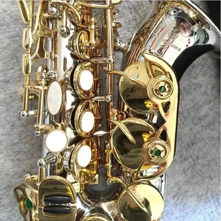 Yanagisawa SC9937 Bb Curved Soprano แซ็กโซโฟนสีขาวทอง Sax เครื่องดนตรีประสิทธิภาพระดับมืออาชีพพร้อมก