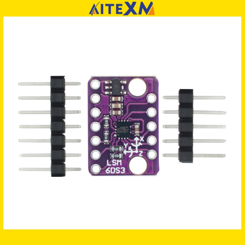 Gy-lsm6ds3 LSM6DS3 Accelerometer Gyro ฝังโมดูลเซ็นเซอร์อุณหภูมิดิจิตอล SPI IIC I2C โมดูลอินเทอร์เฟซ 