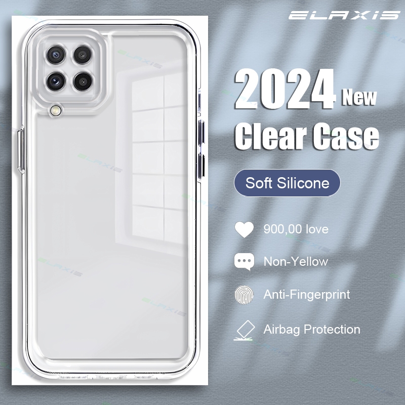 ELAXIS ใช้งานร่วมกับ POCO M8s 5G เคสโทรศัพท์โปร่งใสนุ่มเลนส์ป้องกันกล้องซิลิโคนปกหลัง ES017