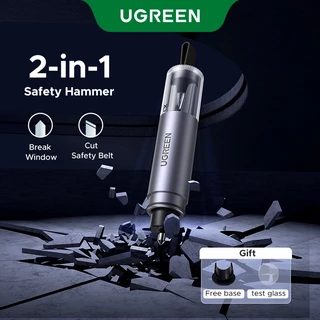 UGREEN 2-ใน-1 รถความปลอดภัยค้อนช่วยชีวิตรถหน้าต่าง ระดับ เบรกเกอร์ ฉุกเฉินหนีเข็มขัดนิรภัยตัดมินิแบบพกพารถฉุกเฉินเครื่องมื