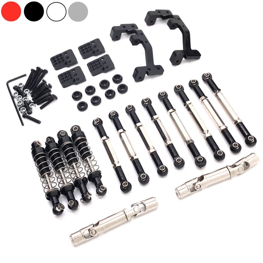 WPL C14 C24 C24-1 C54 แชสซีโลหะ Link Rod ดึง Rod Mount โช้คอัพไดรฟ์เพลาชุด 1/16 RC รถอะไหล่อัพเกรด