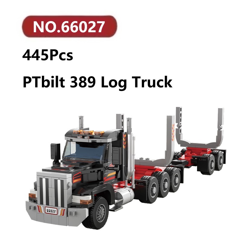 ✨Ptbilt 389 รถบรรทุกไม้ เข้ากันได้ตัวต่อเลโก้ 445ชิ้น Xbert Car โมเดลประกอบแล้ว