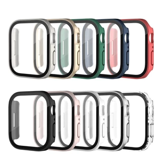 ผ้าป้องกันหน้าจอกันน้ำ Matte Glass + Cover กรอบเต็มรูปแบบสำหรับ iWatch Series 11/10/9/8/7/6/5/4 / SE Ultra 49mm 46mm 45mm 41mm 44mm 40mm 42mm
