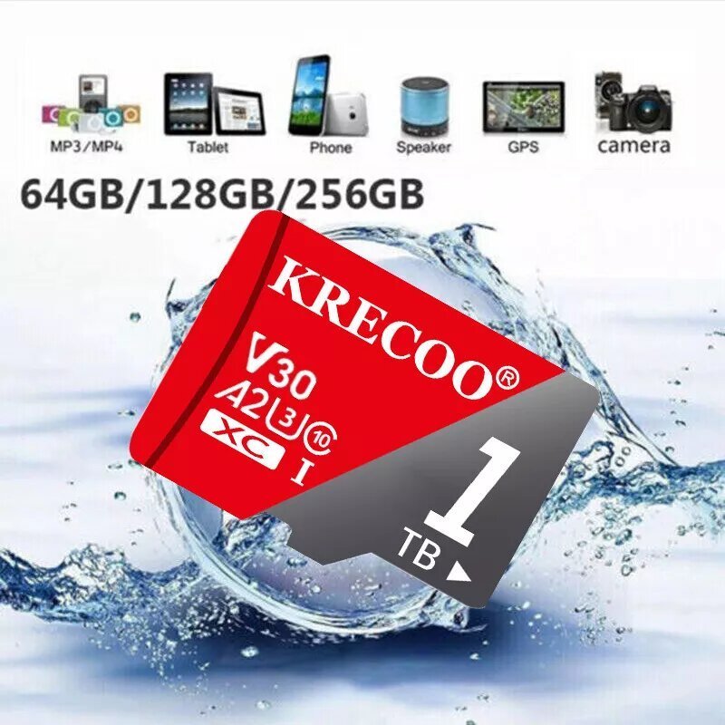 ใหม่! KRECOO Super 1TB 2TB micro SD card สําหรับโทรศัพท์สมาร์ทกล้องเกม MP4