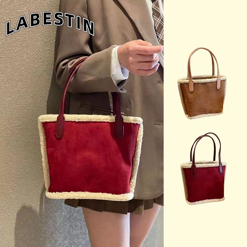 LABESTIN กระเป๋าสตรีใหม่คริสต์มาสอเนกประสงค์ความจุขนาดใหญ่ตุ๊กตาแม่และเด็กกระเป๋าถือ
