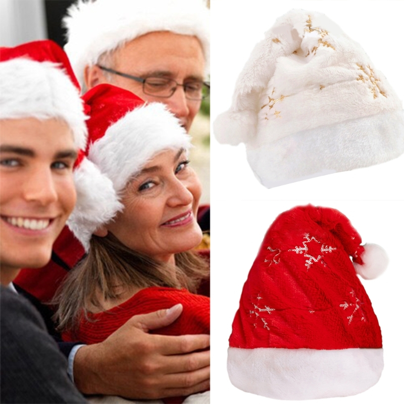 Alia Snowflake Santa หมวกคริสต์มาส Pile Bonnet วันหยุด Leprechaun Cheerful Streetwear Blingbling Beanies หมวกเด็ก Christm