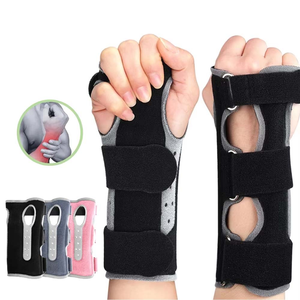 Neanca 1 ชิ้น สายรัดข้อมือพร้อม Splint Tendonitis สําหรับแพลงข้อมือ รองรับอุโมงค์ข้อมือ บรรเทาอาการปวด Immobilizer