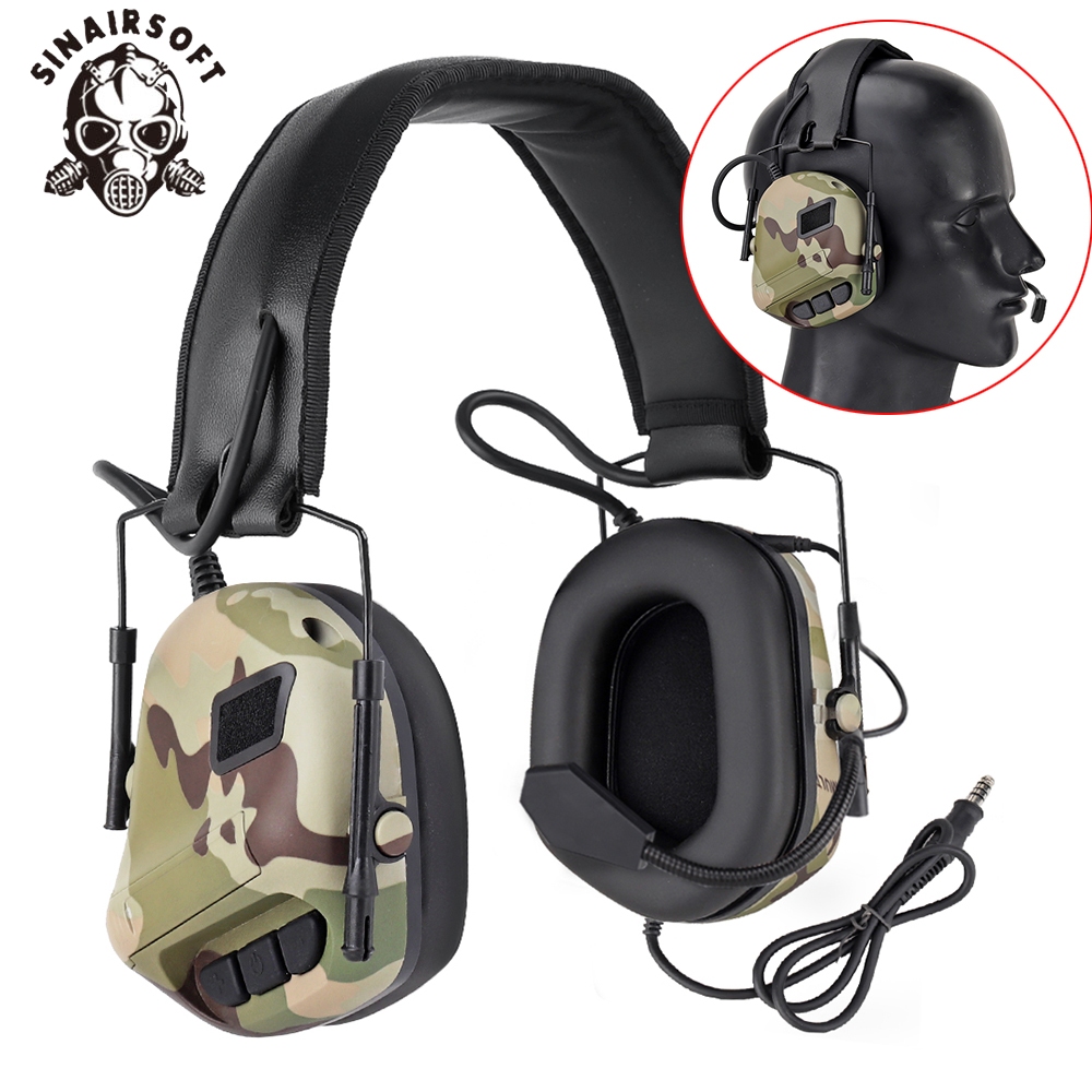 Sinairsoft กลางแจ้งติดหัวรถกระบะเสียงรบกวน Cancelling หูฟังสําหรับการสื่อสาร HD-9 Gen 5th ชิปหูฟัง