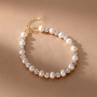 สร ้ อยข ้ อมือมุกน ้ ําจืดขนาดเล ็ กสําหรับผู ้ หญิง