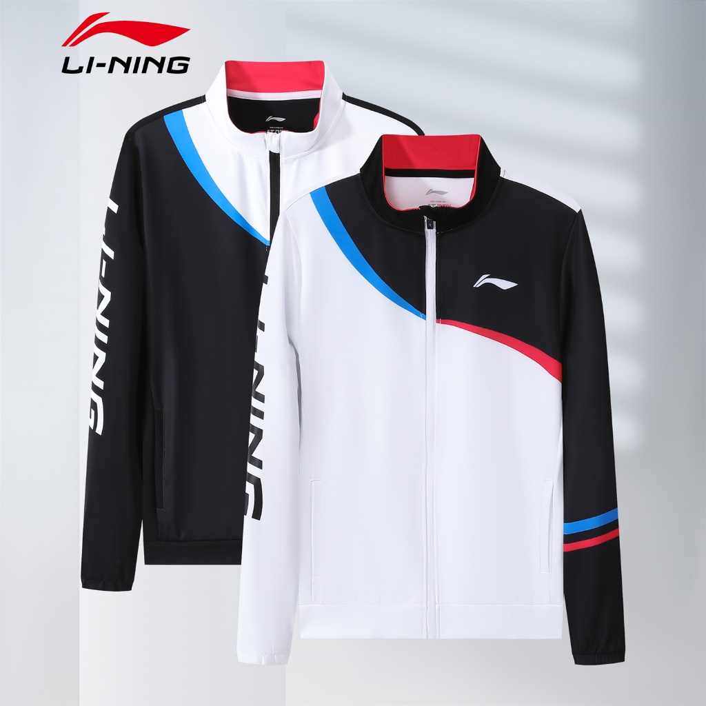 LI NING 2024 ชุดเสื้อแบดมินตัน ลี้ และ ใหม่, ชุดแจ็คเก็ตการแข่งขันปิงปองกีฬาลําลองสําหรับบุรุษและสตรี, ชุดแจ็คเก็ตเทนนิส