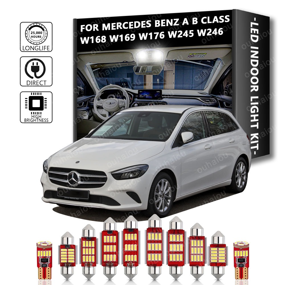 สําหรับ Mercedes Benz AB Class W168 W169 W176 W245 W246 รถ LED ภายในโดมแผนที่ชุดไฟอ่านหนังสือ