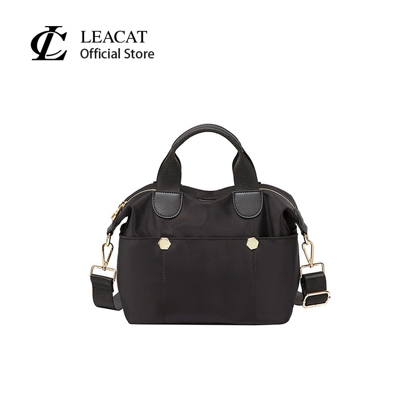 Leacat กระเป๋าสะพายไหล่ลําลอง ผ้าออกซ์ฟอร์ด เรียบง่าย สําหรับผู้หญิง