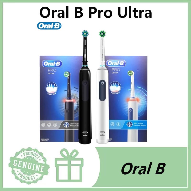 Oral B Pro Ultra Electric Toothbrush Pro 4 Pressure Sensor 48,800 Strokes/Min 2 Min Timer 30s Remind