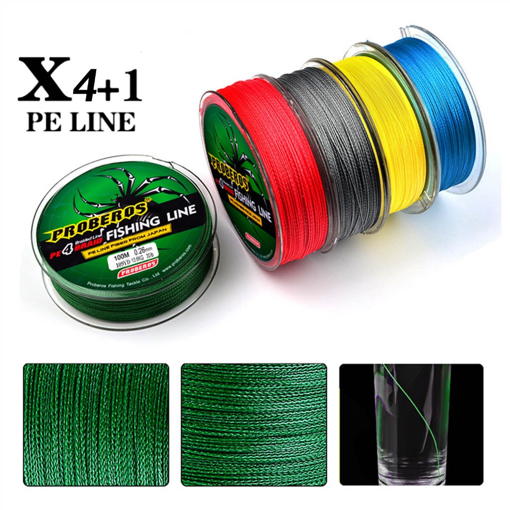 ⚡️พร้อมส่ง⚡️สายเอ็นตกปลา PE หลายสี 100 เมตร 10LB 15LB 20LB 25LB 30LB 35LB 40LB 45LB