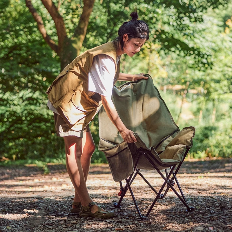 Naturehike เดินป่าธรรมชาติ เก้าอี้ตั้งแคมป์กลางแจ้งแบบปรับได้ แบบพกพาน้ําหนักเบาเปิดอย่างรวดเร็วตกปลาปิกนิกเก้าอี้ชายหาดตั้งแคมป์พับได้ดวงจันทร์เก้าอ thumbnail 5