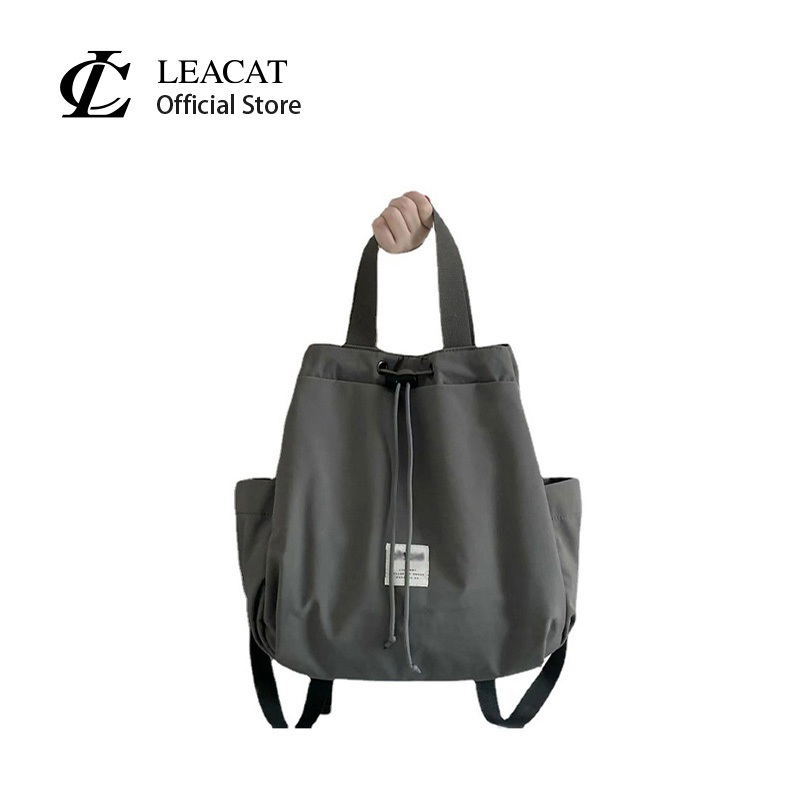 Leacat กระเป๋าเป้สะพายหลัง กระเป๋านักเรียน ลําลอง ความจุเยอะ แฟชั่นสําหรับผู้หญิง