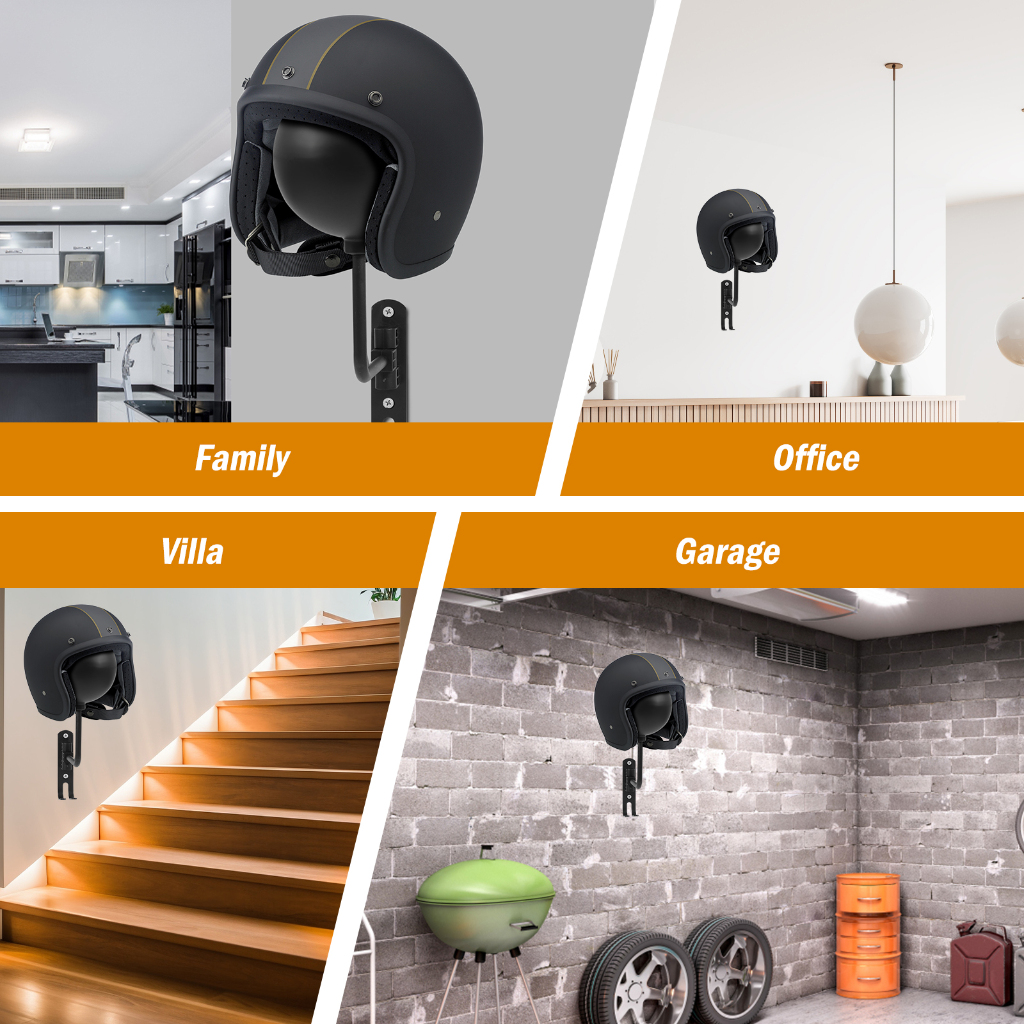 ขาตั้งหมวกกันน็อคที่วางโชว์หมวกกันน็อคตั้งโต๊ะพร้อมฐานมั่นคงโลหะหมวกกันน็อครถจักรยานยนต์แขวนยืนสําหรับหมวกกันน็อคหมวก ร้านค้า ที่วางหมวกกันน็อค แบบติดผนัง - รูปที่ 4