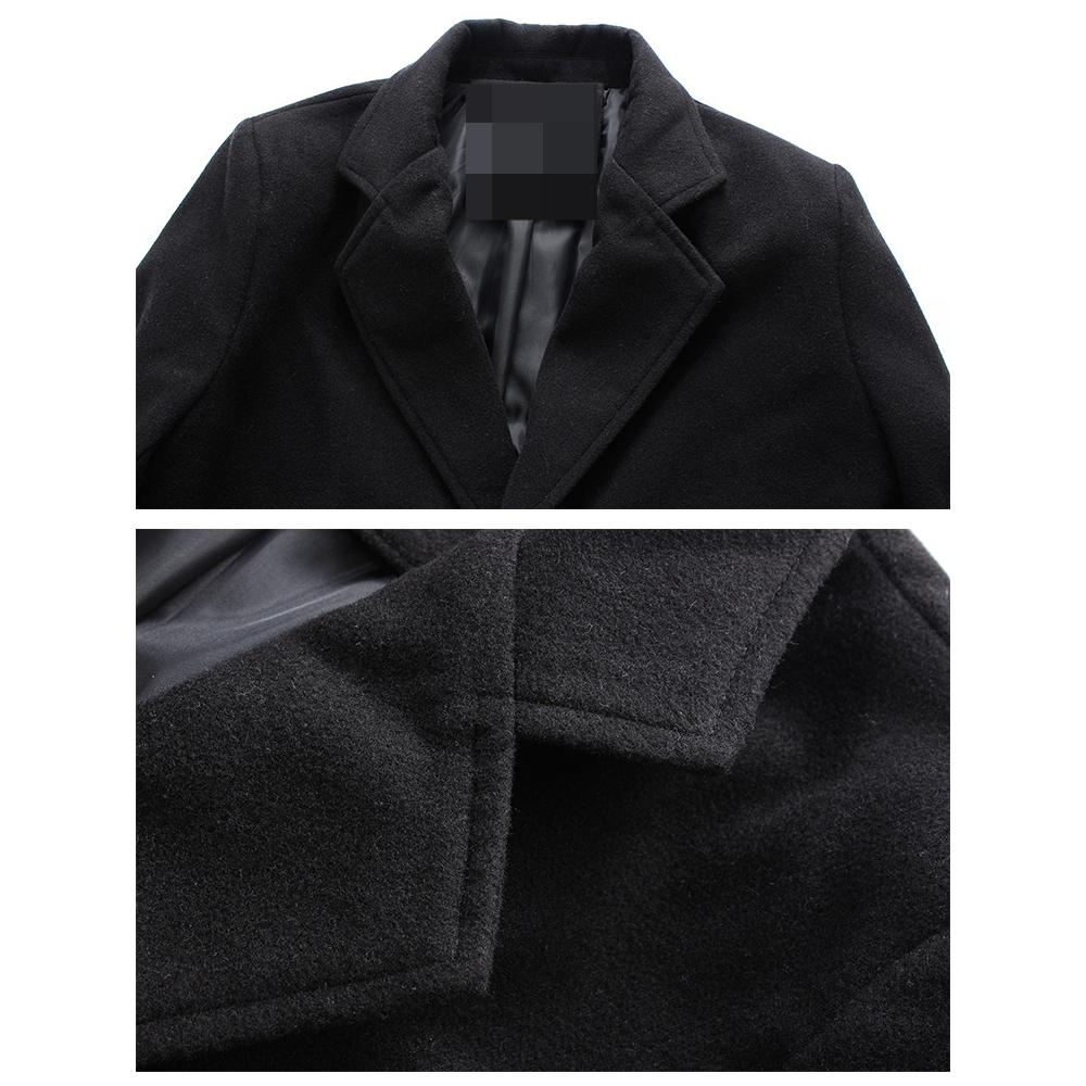IELGY เสื้อกันหนาวฤดูใบไม้ร่วงและฤดูหนาวของผู้ชายเกาหลี Slim Fit Middle Long Coat