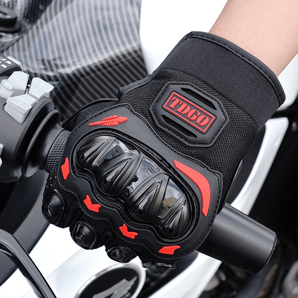 ป้องกันการล่มสลายของรถจักรยานยนต์ไรเดอร์รถจักรยานยนต์ถุงมือออฟโรดกันลมและกันน้ําที่สามารถควบคุมโทรศัพท์มือถือได้ - รูปที่ 4