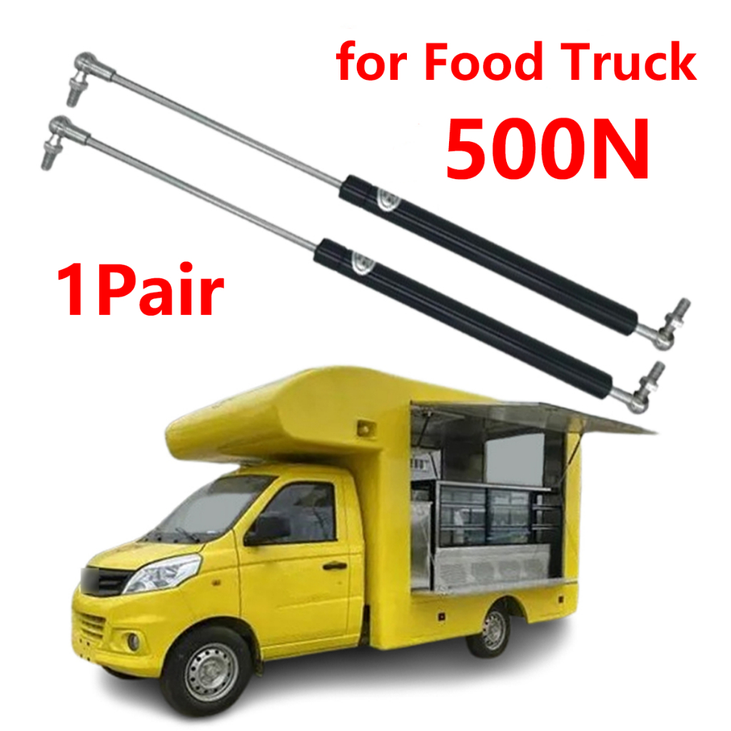 1 คู่ 58 ซม.68 ซม.500N 50 กก.รถบรรทุกอาหารประตูด้านข้างแก๊ส Strut Damper สนับสนุน Shock Bar สําหรับรถบรรทุกอาหาร