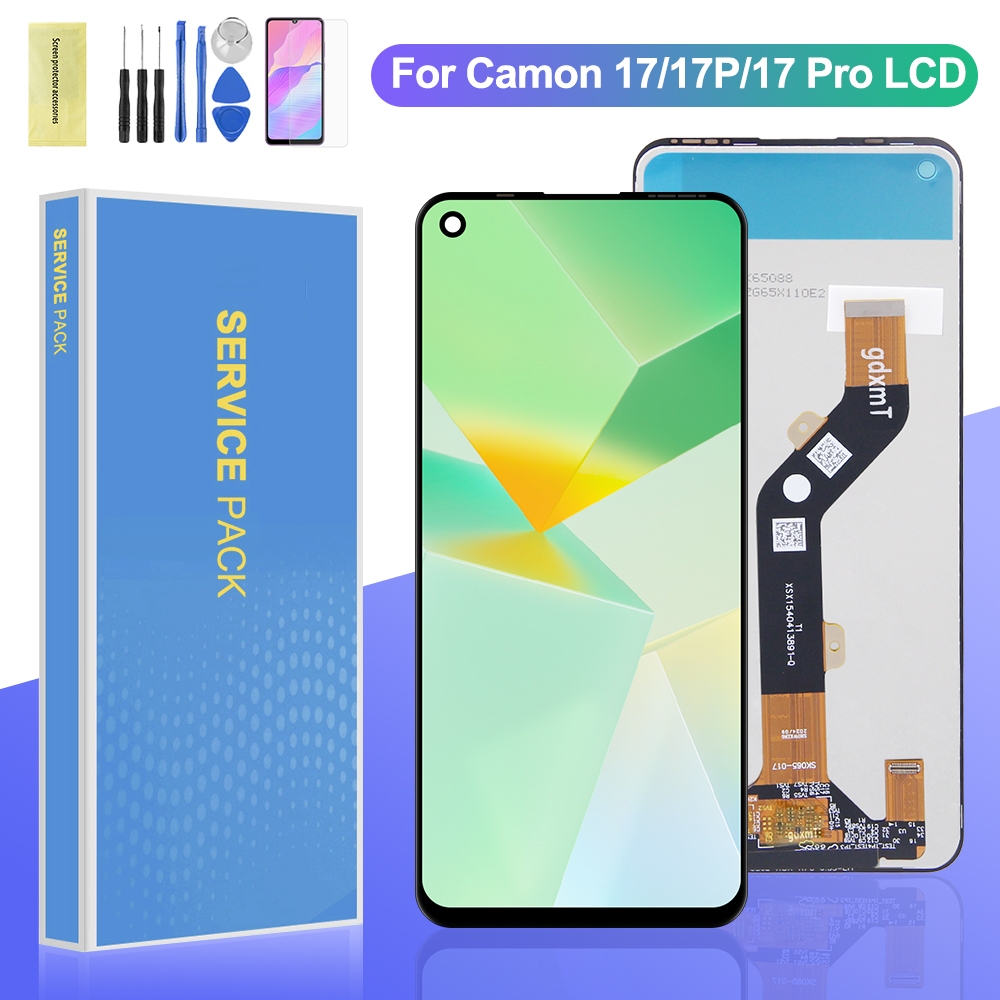 Tecno Camon 17 /17P/ 17 Pro LCD CG6 CG7 CG8 จอแสดงผลหน้าจอสัมผัส Digitizer อะไหล่