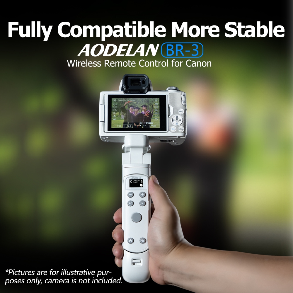 AODELAN ไร้สายยิง Grip ขาตั้งกล้องรีโมทคอนโทรลพร้อมหน้าจอชาร์จสําหรับ Canon EOS R100 R7 R8 R6 R5 R50