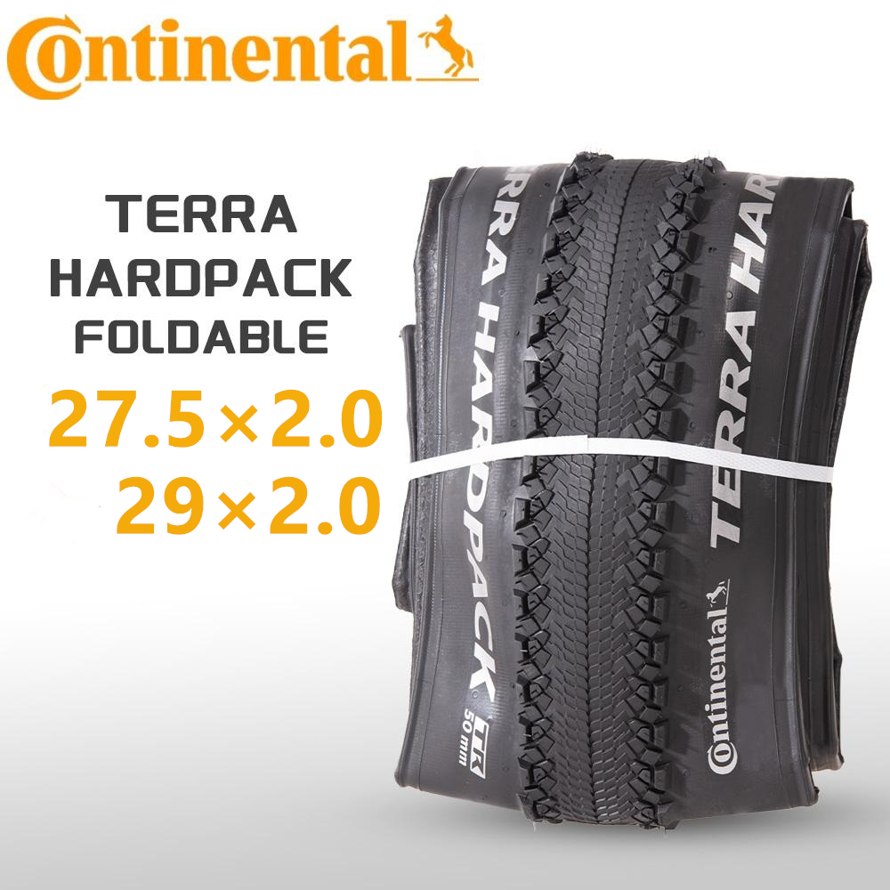 Continental Terra Hardpack 27.5/29x2.0 ยางกรวดพับแบบไม่มียาง MTB แผนที่ Cyclo-Cross กว้าง Footprint 