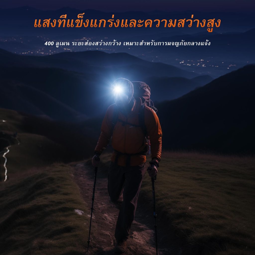 ไฟฉายคาดหัว SUPERFIRE HL98 5W LED 2400mAh ชาร์จได้ ระยะไกล กันน้ำ ซุปเปอร์ไบรท์ สำหรับแคมป์ปิ้ง ไฟหัว — صورة 7