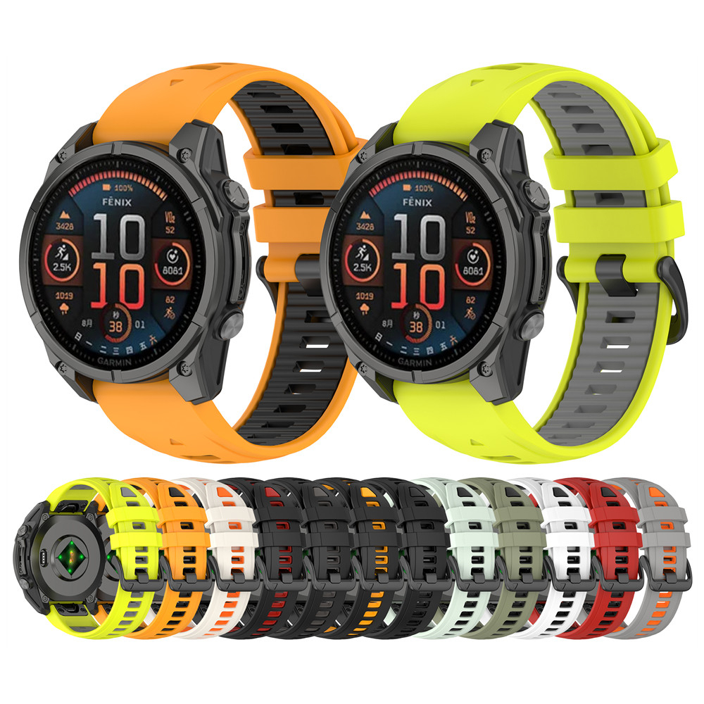 20 มม.22 มม.26 มม.Dual tone universal สําหรับ Garmin Enduro3 ปรับสมาร์ทวอทช์ซิลิโคน band พร้อมเดี่ยว