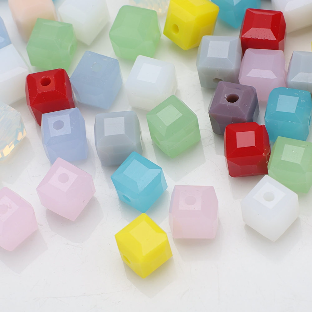ลูกปัดสี่เหลี่ยมหยกพอร์ซเลน วัสดุพอร์ซเลนผสมขนาดต่างๆและหลายสี DIY การผลิตเครื่องประดับยันต์และเครื่องประดับโดยใช้