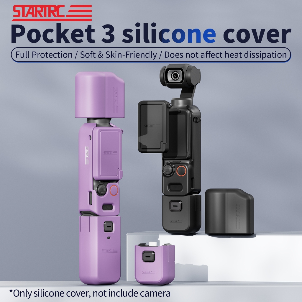สําหรับ DJI Osmo pocket 3 กล้องซิลิโคนฝาครอบป้องกันห้าชิ้นชุด DJI pocket 3 อุปกรณ์เสริมสําหรับกล้องกีฬา