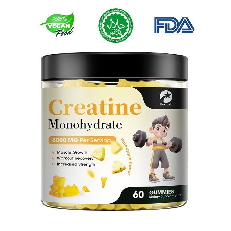 Creatine Monohydrate Gummy สําหรับผู้ชายและผู้หญิง อาหารเสริม Creatine Monohydrate ปราศจากน้ําตาลพร้อม Magnesium & Zinc & B12 สําหรับ Muscle Builder & Strength, Energy, Pre Workout Suppor