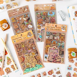 (10 ชิ้น / แพ็ค) สติกเกอร์โน๊ตบุ๊ค ลายการ์ตูนสัตว์เลี้ยง ดาวเคราะห์น่ารัก กันน้ํา วัสดุ PET ตกแต่ง