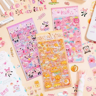 (10 ชิ้น / แพ็ค) สติกเกอร์โน๊ตบุ๊ค ลายการ์ตูนสัตว์เลี้ยง ดาวเคราะห์น่ารัก กันน้ํา วัสดุ PET ตกแต่ง