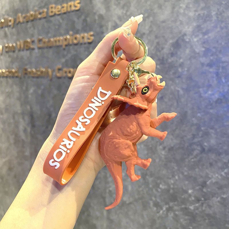 พวงกุญแจ T-Rex ใหม่การ์ตูนไดโนเสาร์พวงกุญแจจี้ของขวัญพวงกุญแจพร้อมสต็อก - รูปที่ 3