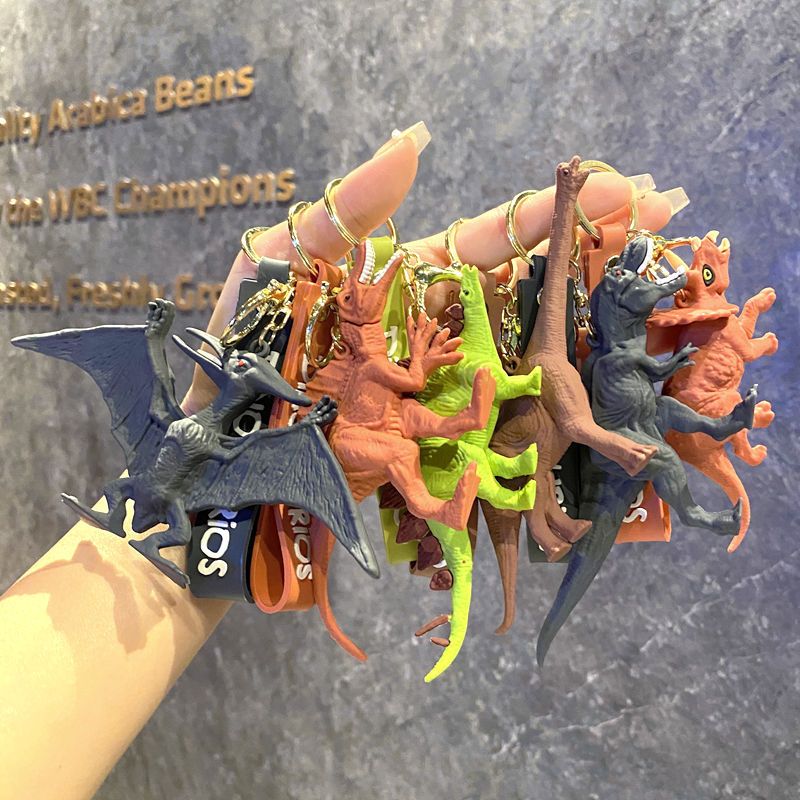 พวงกุญแจ T-Rex ใหม่การ์ตูนไดโนเสาร์พวงกุญแจจี้ของขวัญพวงกุญแจพร้อมสต็อก