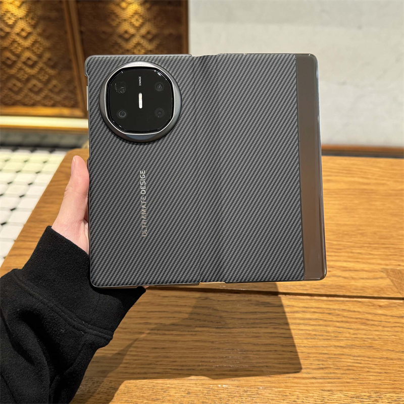 คาร์บอนไฟเบอร์เนื้อสําหรับ Huawei MATE X6 ปลอก Frosted Skin หนังป้องกันลายนิ้วมือ Flold Flip ฝาครอบป้องกัน